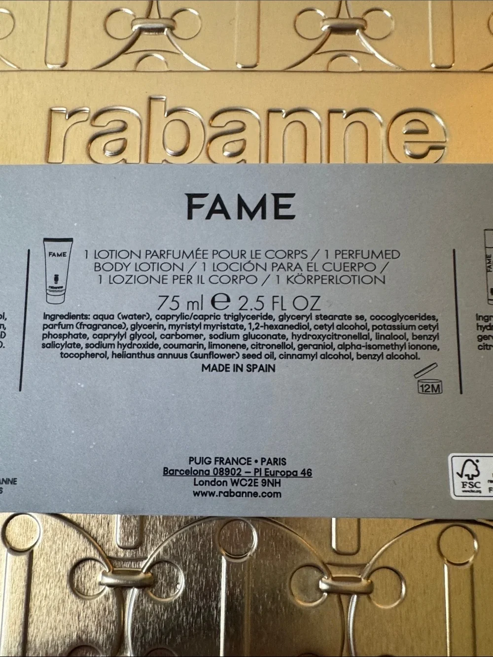PACI RABANNE. FAME